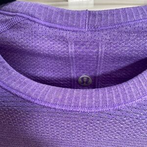 Lululemon Athletica Purple Crew Neck Sweater with Textured Knit